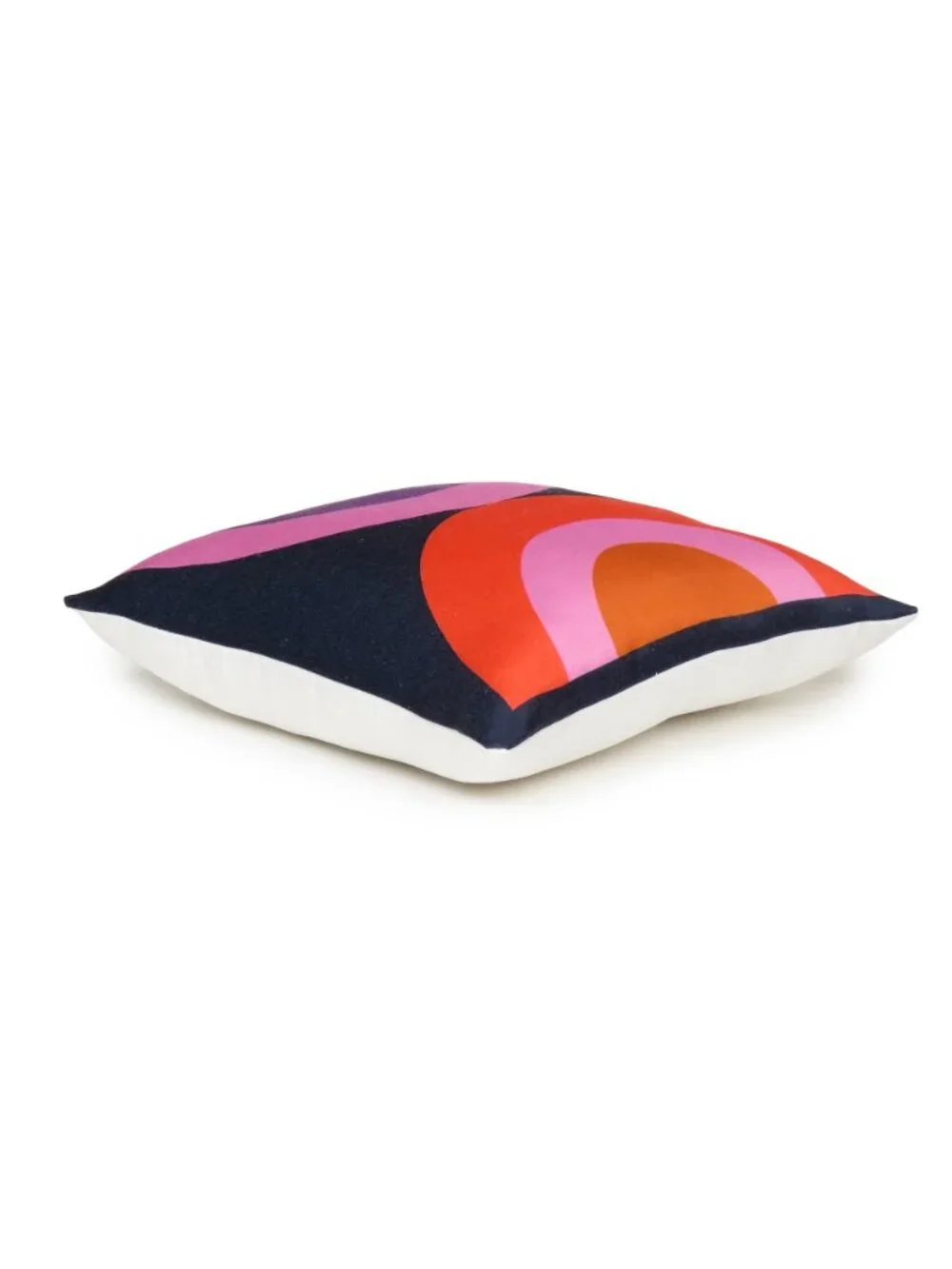 Oussum Cotton Pillow Cover Half Circle Digital Print Square Pink & Red Set of 2